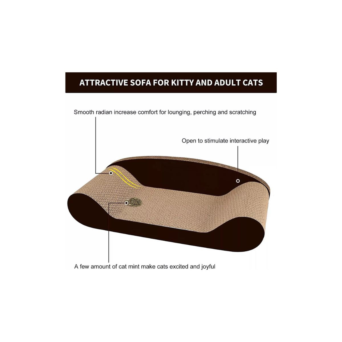 Rascador Tipo Sofa Para Gatos Con Catnip