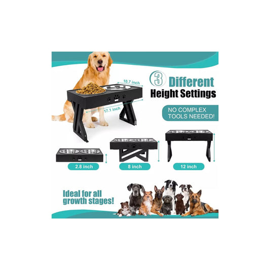 Comedero Bebedero Ajustable Para Mascota