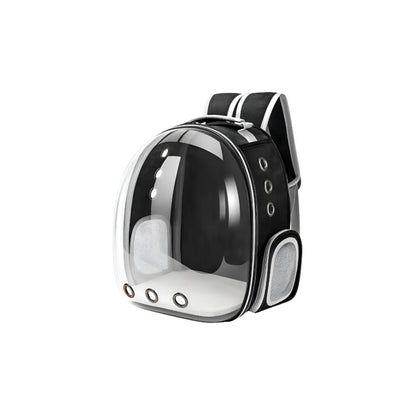 Mochila Bolso Transparente Mascota Negro